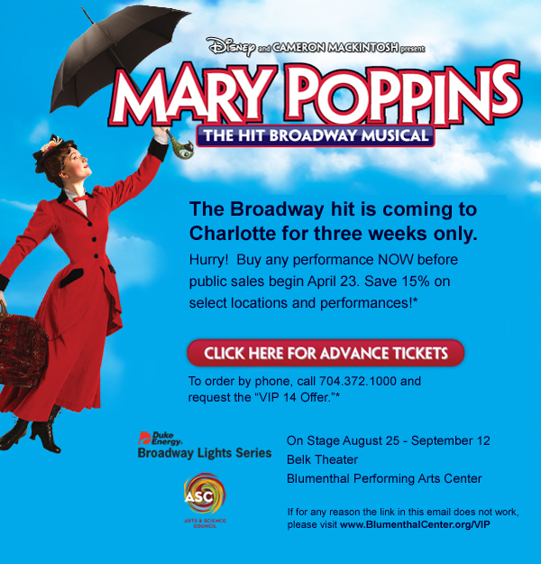 Mary Poppins August 25th – September 19th