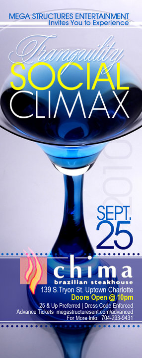 Tranquility~ Social Climax Saturday Sept 25th