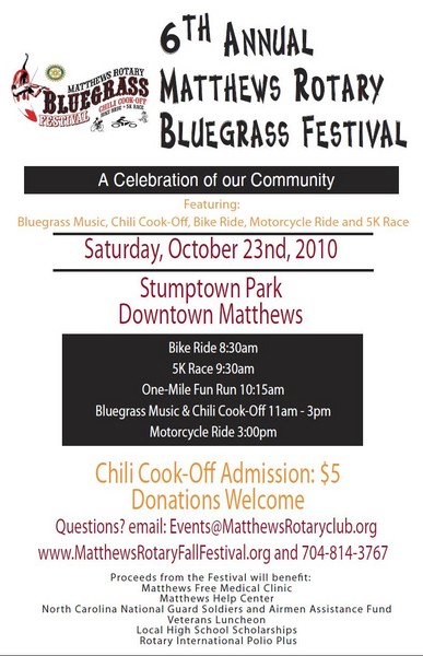 6th Annual Matthews Rotary Bluegrass Festival