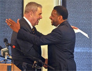Dukes Neil Williams and JCSU Ronald Carter