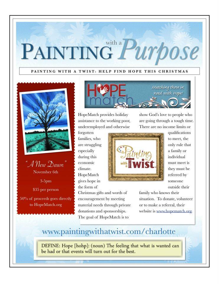 Painting with a Purpose to benefit HopeMatch.org