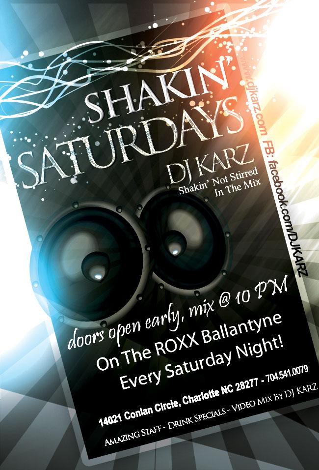 Shakin’ Saturdays with DJ KARZ at On The ROXX Ballantyne