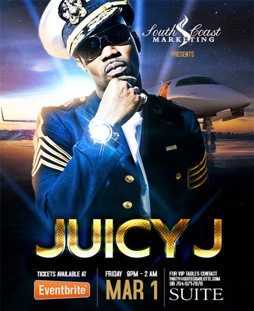 Juicy J Charlotte Suite March 1 2013