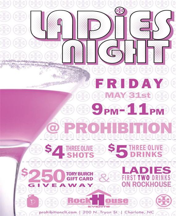 Ladies Night At Prohibition May 31st