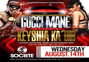 GUCCI MANE HOSTED BY KEYSHIA KAOIR AT SOCIETE AUG 14th