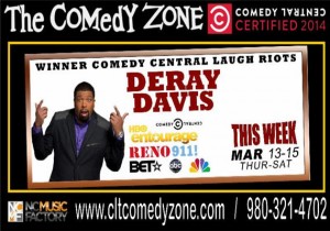 DeRay Davis Comedy Zone Charlotte March 2014