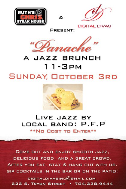 “Panache” A Jazz Brunch October 3rd