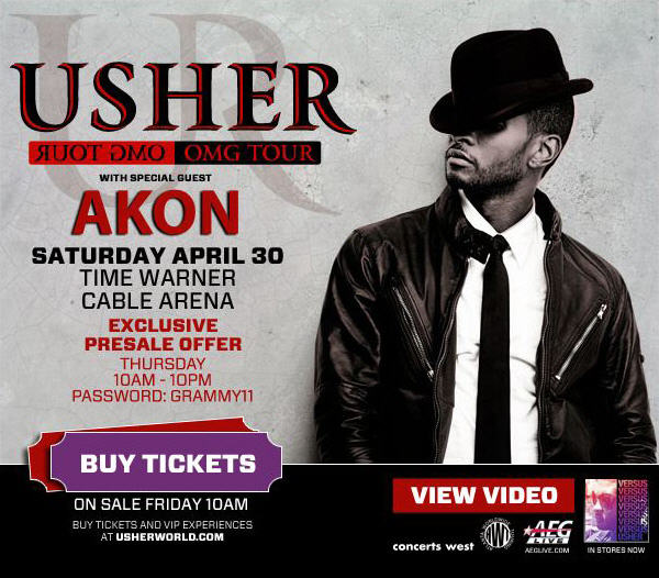 Usher OMG Tour April 30th