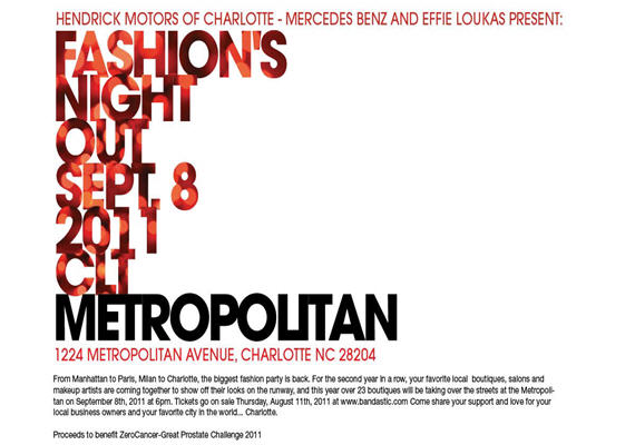 Charlotte Fashion’s Night Out at Metropolitan Sept 8th