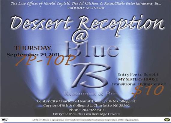 Dessert Reception To Raise Funds For Homelessness Sept 29th