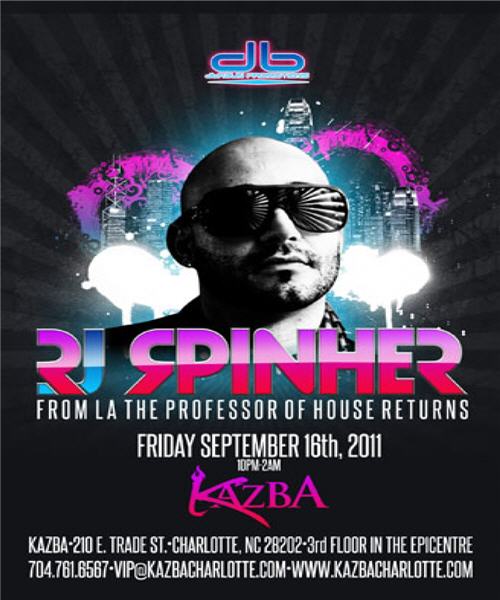 RJ Spinher at Kazba Sept 16th