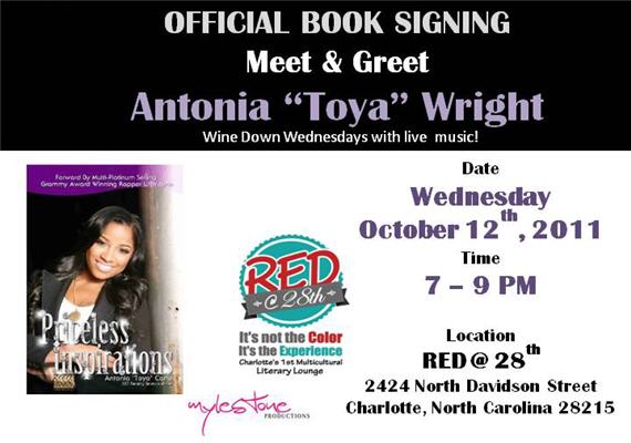 Antonia “Toya” Wright Book Signing Oct 12th