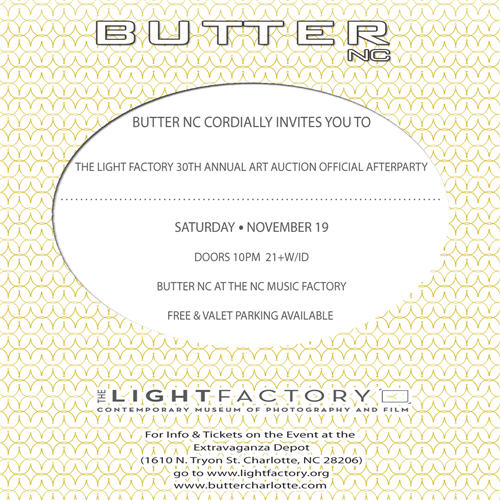 Butter NC Saturday – The Light Factory 30th Annual Art Auction Official Afterparty