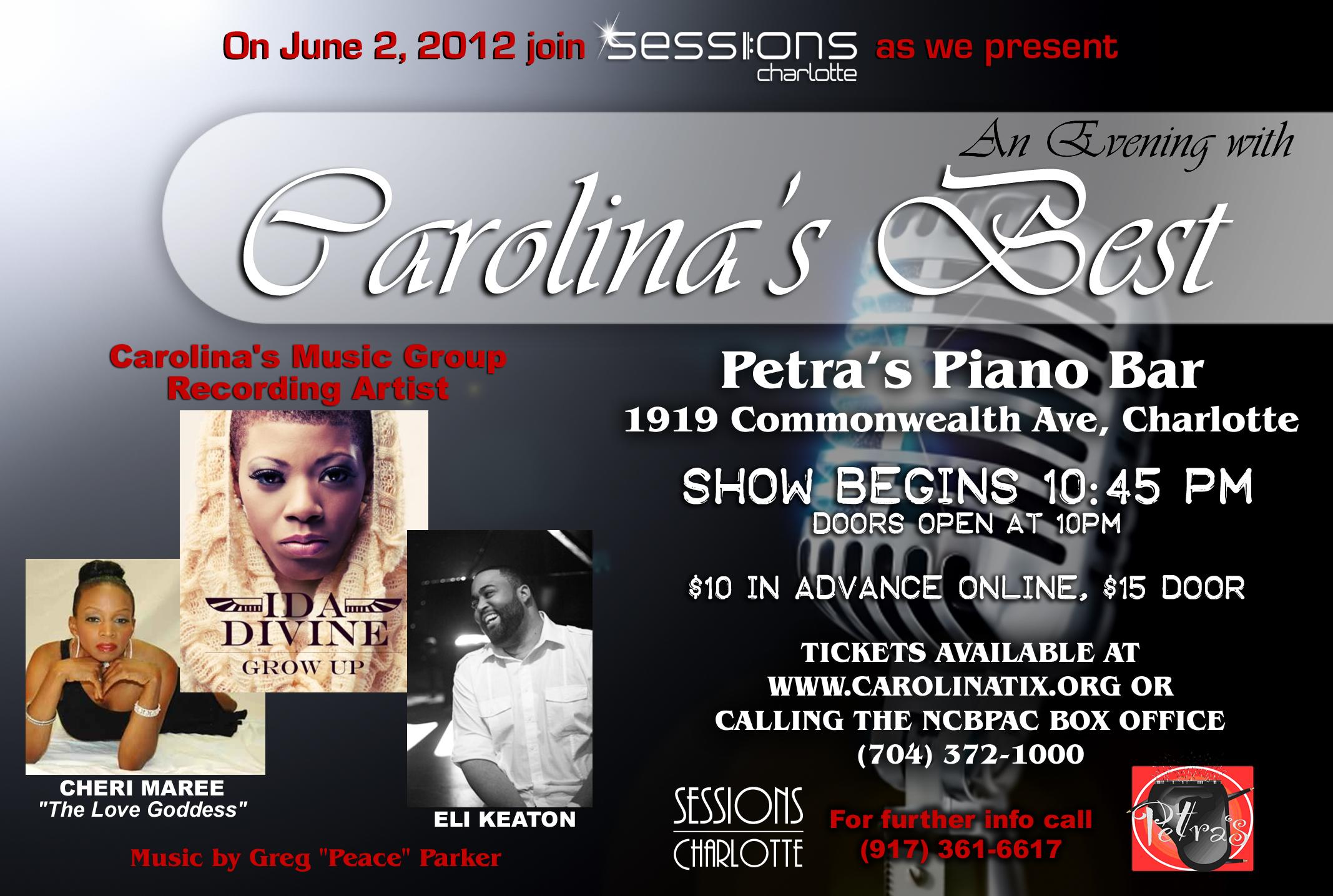 An Evening w/ Carolina’s Best: Ida Divine, Eli Keaton & Cheri Maree