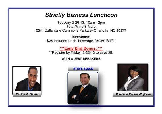Strictly Bizness Power Luncheon Feb 26th