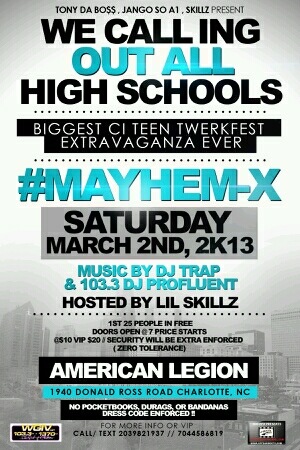 #MayhemX BIGGEST CI TEEN TWERKFEST EVER